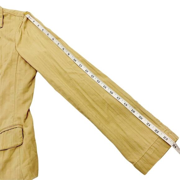 VINCE Textured Three Button Striped Blazer Jacket - Picture 8 of 9